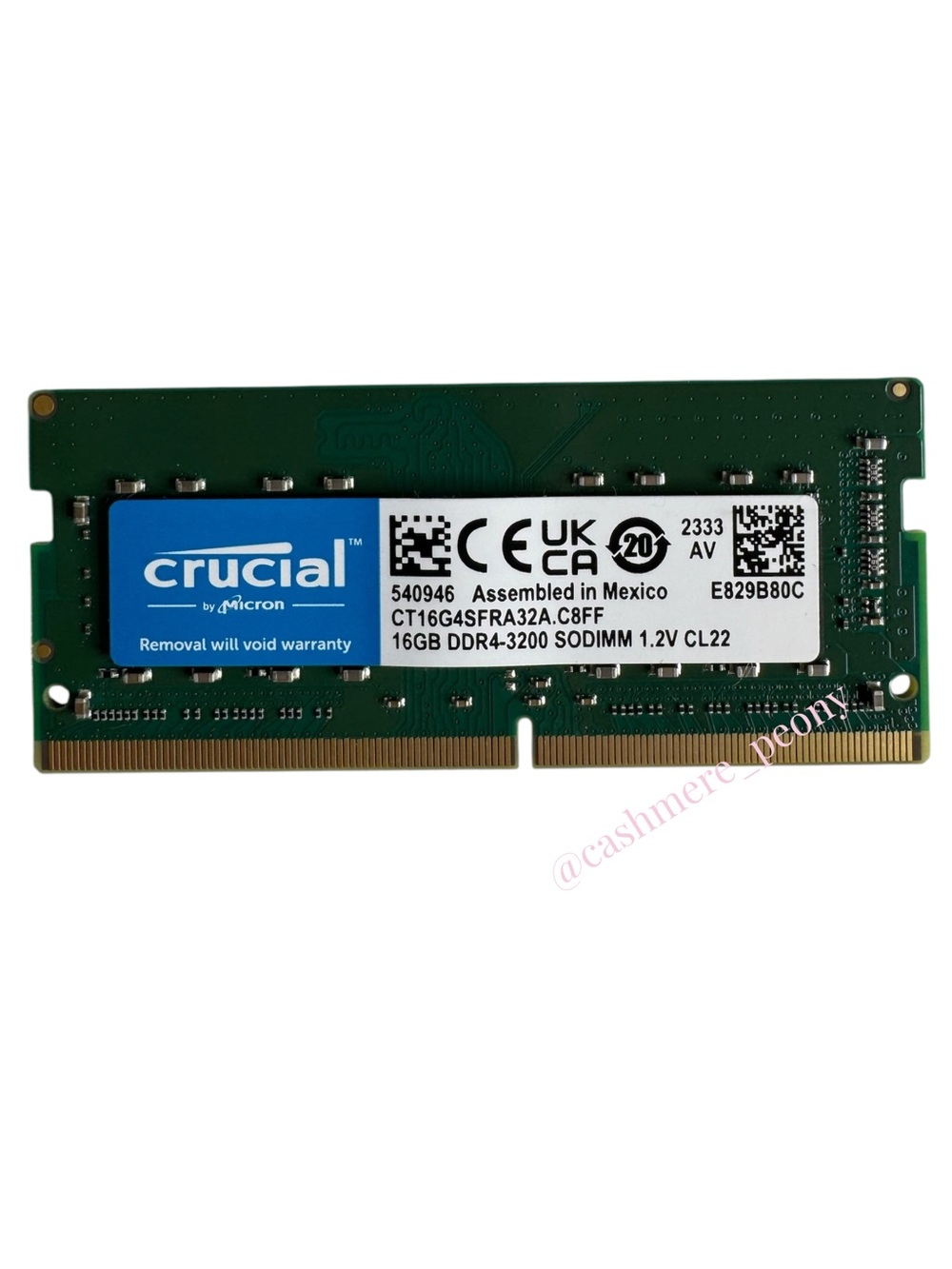 Crucial 16GB DDR4 RAM 3200MHz CL22 Laptop Memory 13thG Intel Core CT16G4SFRA32A